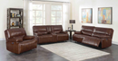 Southwick 3-Piece Pillow Top Arm Power Living Room Set Saddle Brown