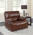 Southwick 3-Piece Pillow Top Arm Power Living Room Set Saddle Brown