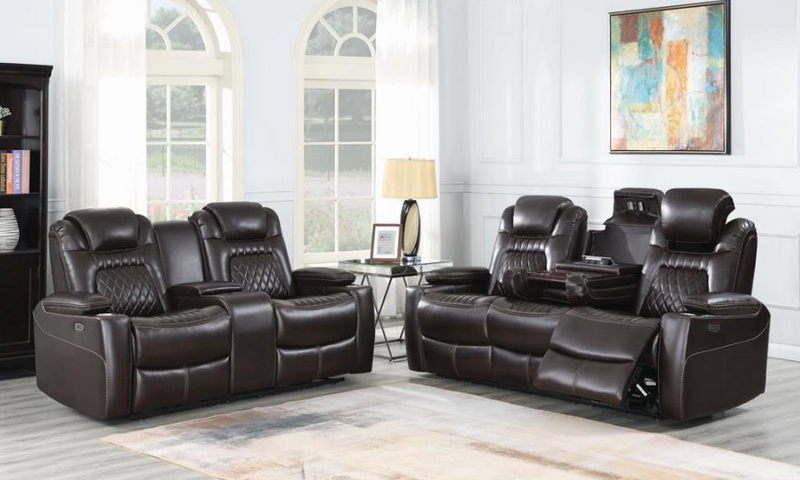 Korbach 3-Piece Power^2 Living Room Set Espresso