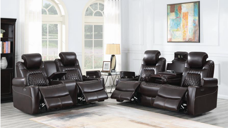Korbach 3-Piece Power^2 Living Room Set Espresso
