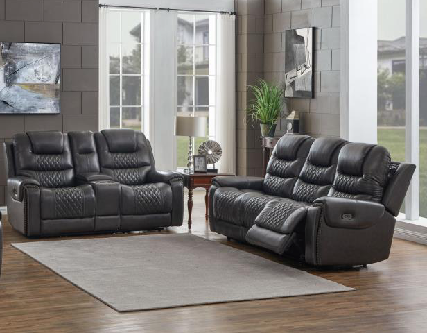 North Cushion Back Power^2 Sofa Charcoal