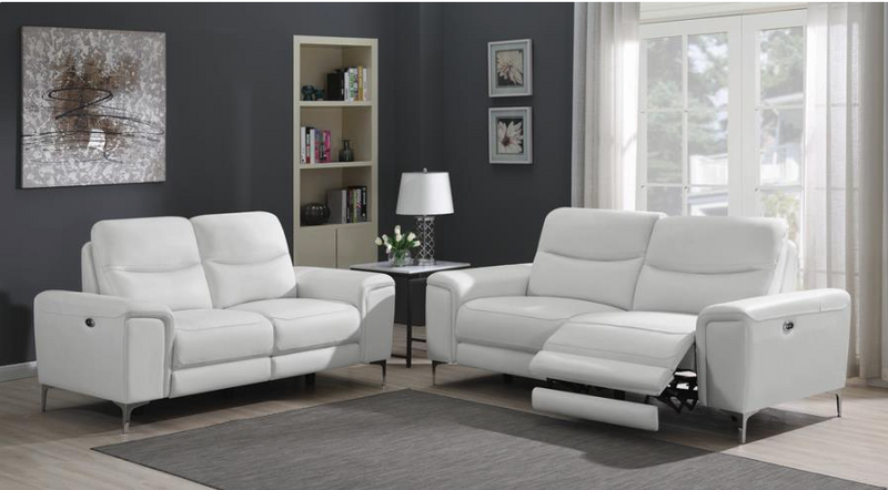 Largo 3-Piece Upholstered Power Living Room Set White