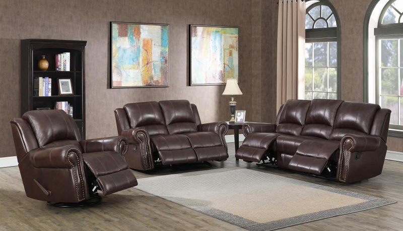 Sir Rawlinson Nailhead Trim Motion Dark Brown. 3PC SET
