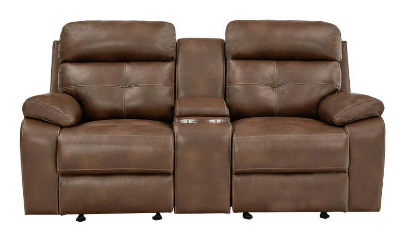 Damiano Button Tufted 3 PC Motion SET Tri-Tone Brown