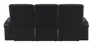 Leatherette Motion Living Room 3 Pc Sets Black