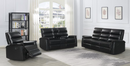 Leatherette Motion Living Room 3 Pc Sets Black