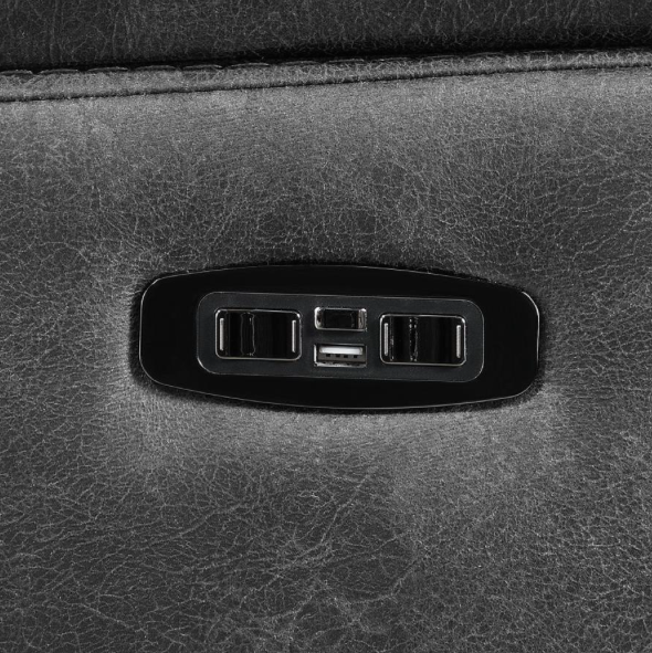 Hemer 3-Piece Power^2 Living Room Set Dark Grey