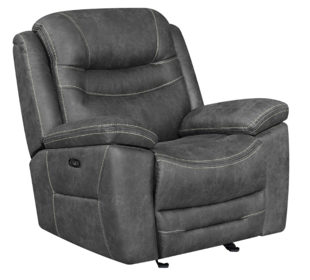 Hemer 3-Piece Power^2 Living Room Set Dark Grey