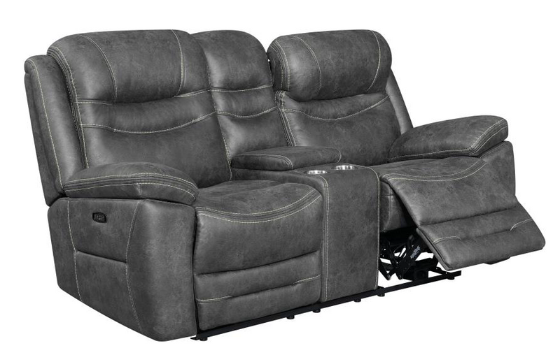 Hemer 3-Piece Power^2 Living Room Set Dark Grey