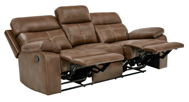 Damiano Button Tufted 3 PC Motion SET Tri-Tone Brown