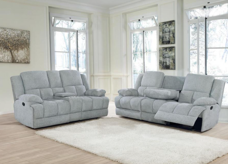 Waterbury 3-Piece Pillow Top Arm Motion Living Room Set Grey