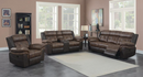 Saybrook 3-Piece Tufted Cushion Motion Living Room Set Chocolate And Dark Brown