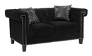 Reventlow Tufted Sofa Black. 3 PC SET