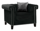 Reventlow Tufted Sofa Black. 3 PC SET