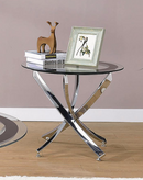 Glass Top Coffee Table Chrome And Black