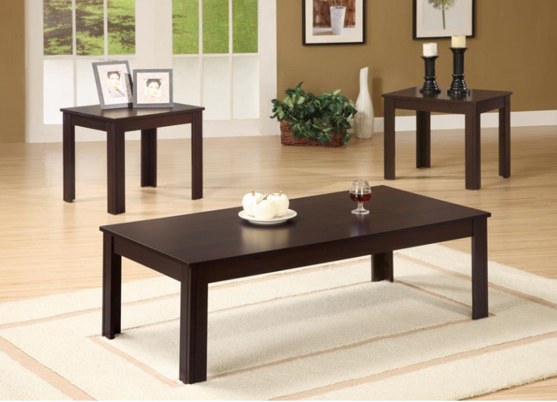 Rectangular Occasional Table Set Cappuccino. 3-Piece