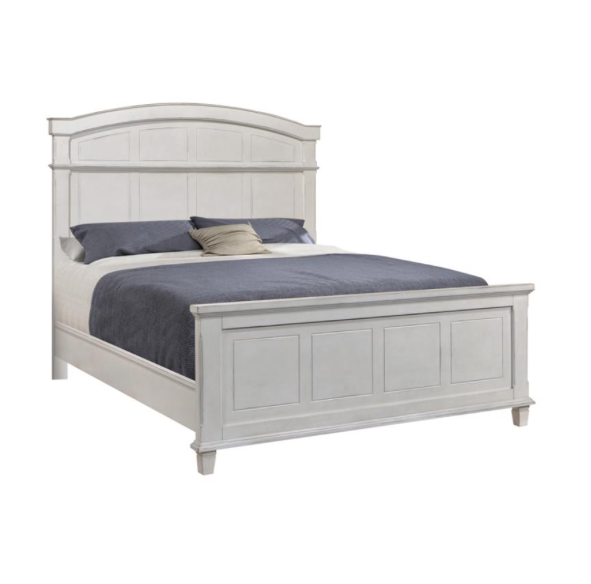 Carolina Queen Panel Bed Antique White.