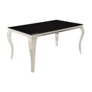 Carone Rectangular Dining Table Chrome And Black