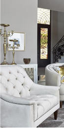 Avonlea 3-Piece Upholstered Sloped Arm Living Room Set Off White