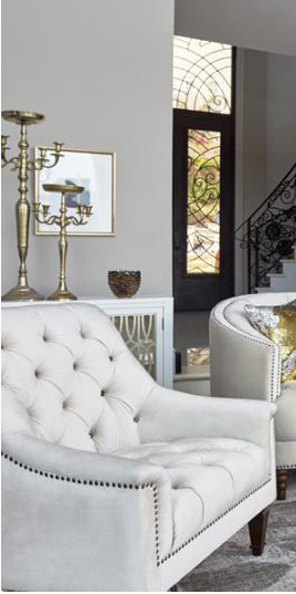 Avonlea 3-Piece Upholstered Sloped Arm Living Room Set Off White