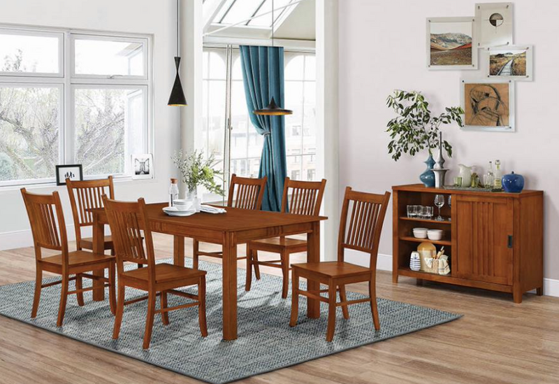 Marbrisa Rectangular Dining Set Table Sienna Brown.  5 PC SET