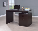 Irving 2-Drawer Office Desk With Cabinet White
