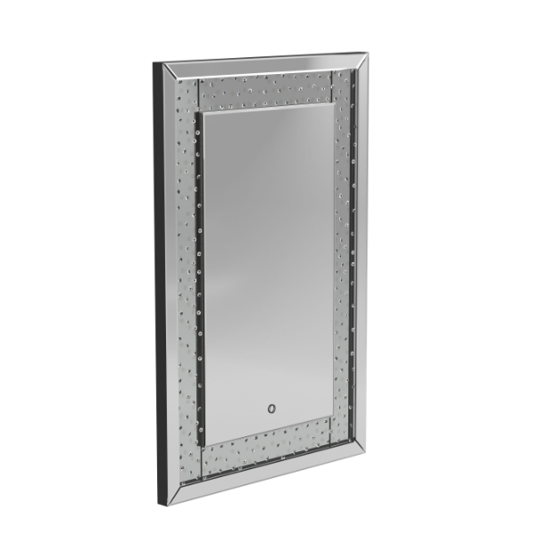 LED Lighting Frame Mirror Silver