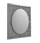 LED Wall Mirror Silver And Black