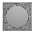 LED Wall Mirror Silver And Black