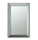 Rectangular Beveled Wall Mirror Silver