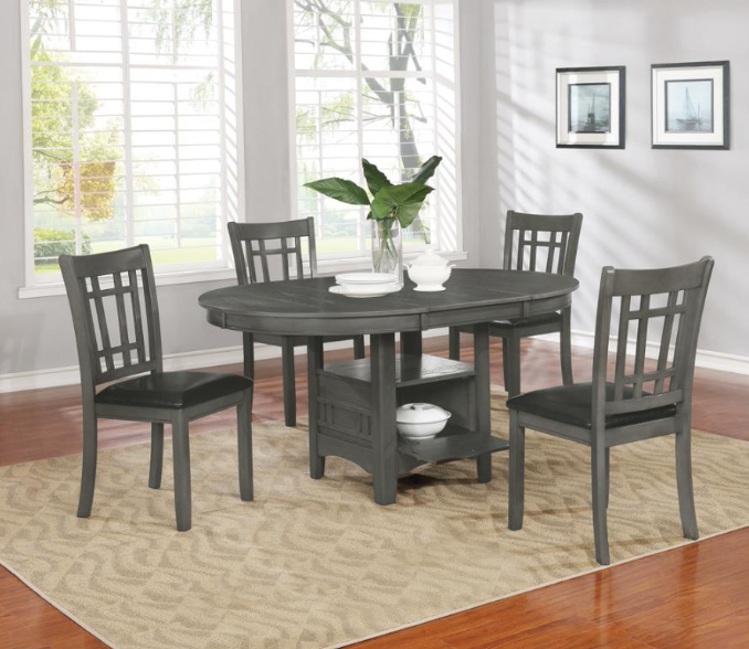 Lavon 5-Piece Dining Set Medium Grey
