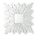Square Sunburst Wall Mirror Silver