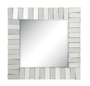 Square Wall Mirror With Layered Panel Silver
