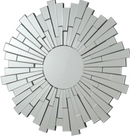 Sunburst Circular Mirror Silver