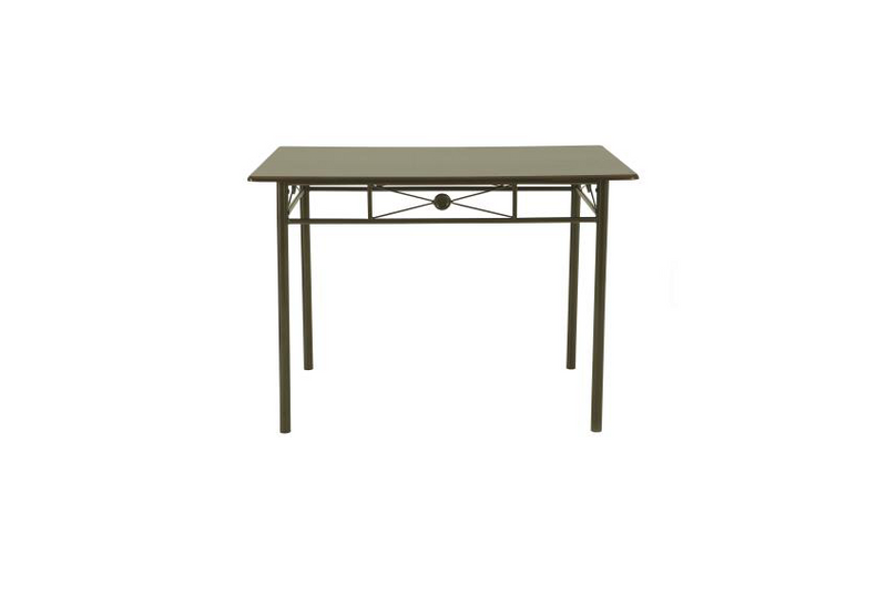 Rectangular Dining Set Brushed Silver. 5 PC SET