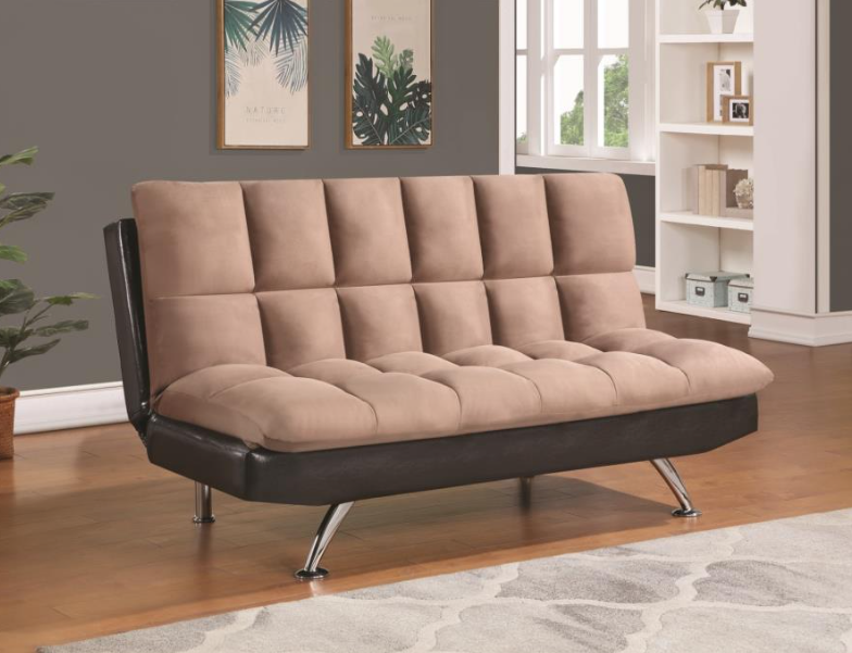 Elise Biscuit Tufted Back Sofa Bed Brown