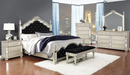 Heidi Eastern King Upholstered Poster Bed Metallic Platinum