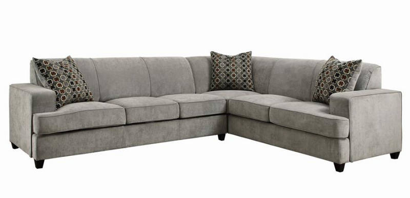 Tess L-Shape Sleeper Sectional Grey
