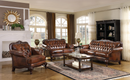 Victoria Rolled Arm Sofa Tri-Tone And Warm Brown
