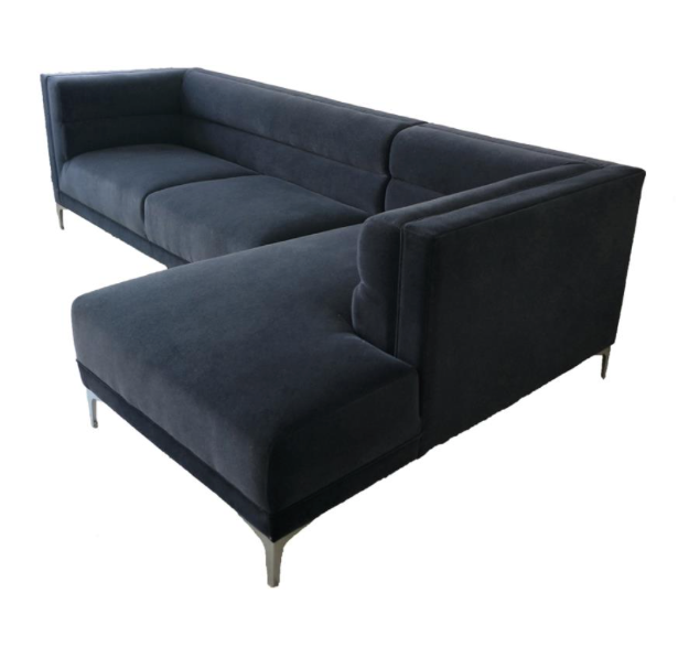 Update your living space with this modern two piece sectional