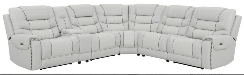 Garnet 6-Piece Modular Power^2 Sectional Light Grey