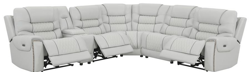 Garnet 6-Piece Modular Power^2 Sectional Light Grey
