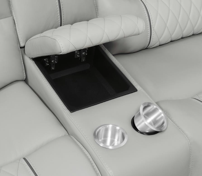 Garnet 6-Piece Modular Power^2 Sectional Light Grey