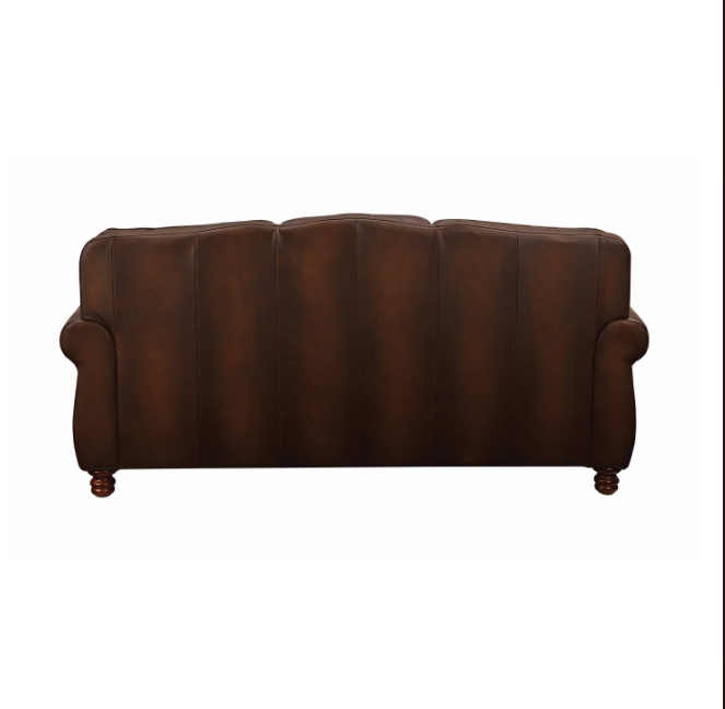 Montbrook Rolled Arm Sofa Hand Rubbed Brown