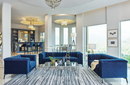 Chalet 3-Piece Tuxedo Arm Living Room Set Blue