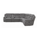 Higgins Four-Piece Upholstered Power Sectional Grey