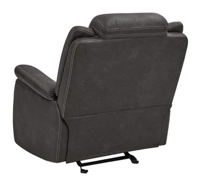 Wyatt Upholstered Motion 3 PC SET With Drop-Down Table Grey