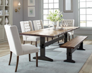 Bexley Live Edge Trestle Dining Table Natural Honey And Espresso