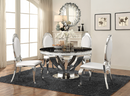 Anchorage Round Dining Table Chrome And Black