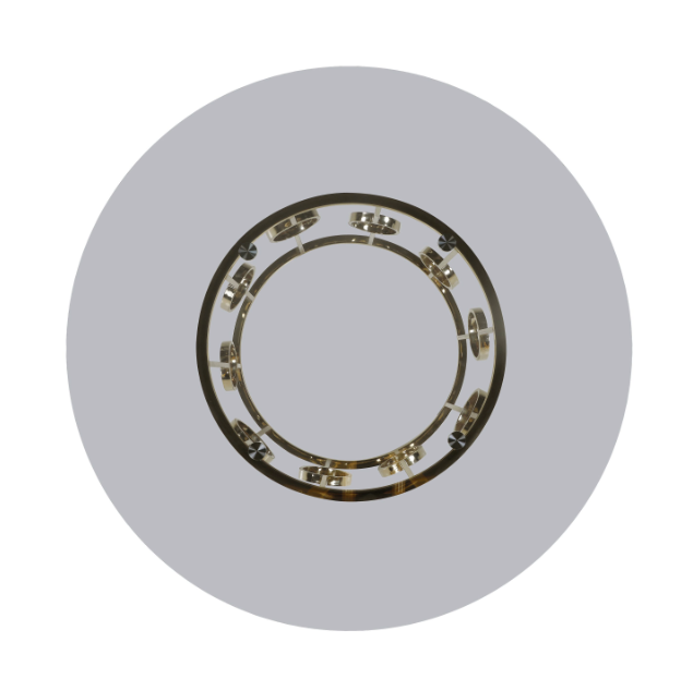 Lindsey Round Glass Top Dining Table Sunny Gold